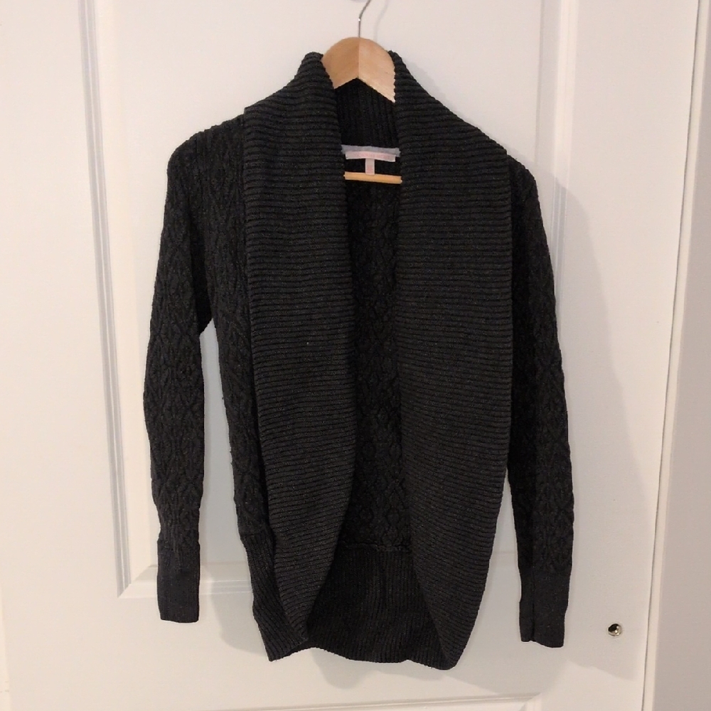 Victoria's Secret Charcoal Open Front Cardigan